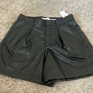 Never worn Abercrombie vegan leather shorts